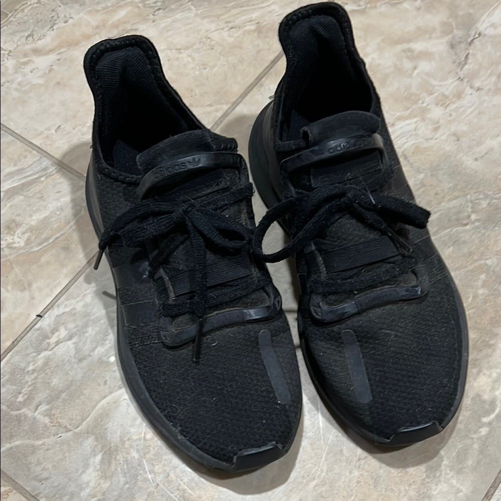 Adidas Black Knit Sneakers with Streamlined Design